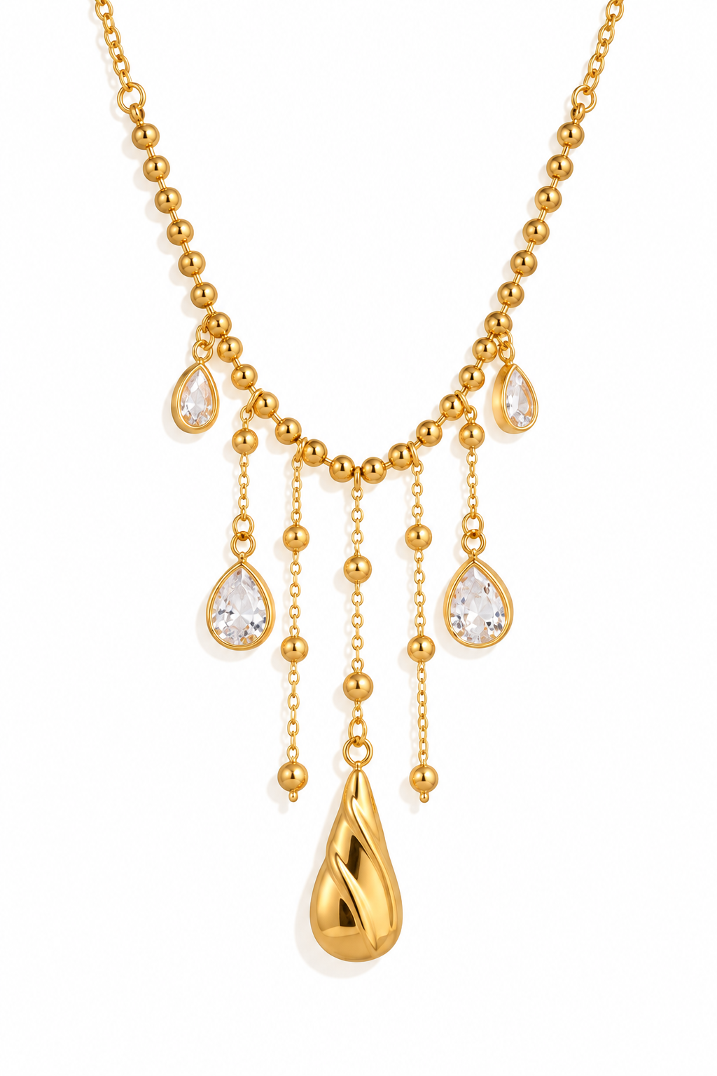Elara Crystal Drop Necklace