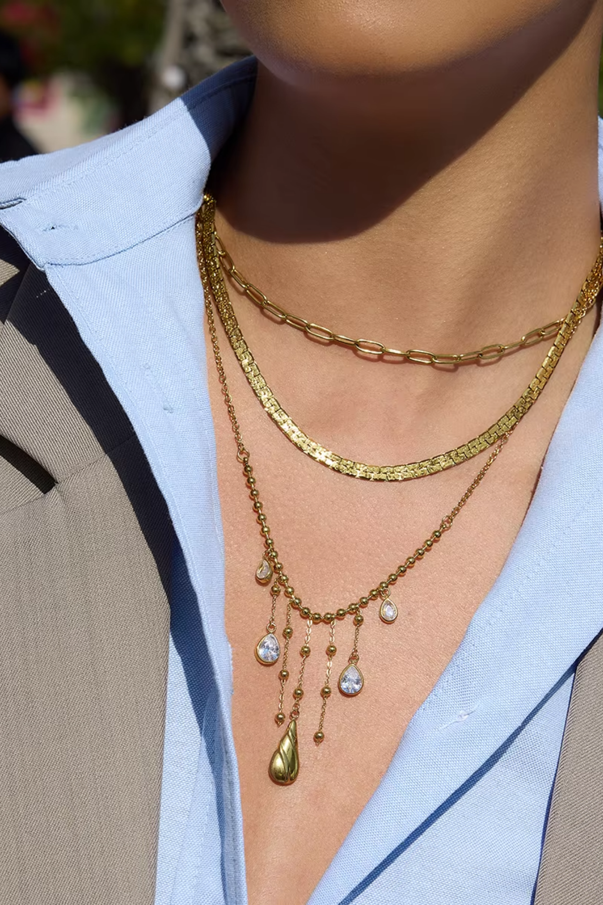 Elara Crystal Drop Necklace