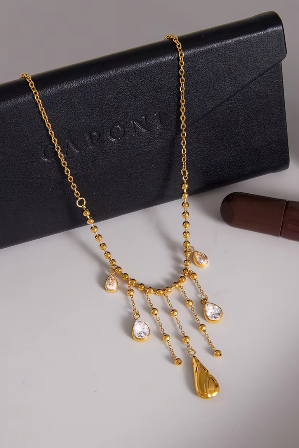 Elara Crystal Drop Necklace