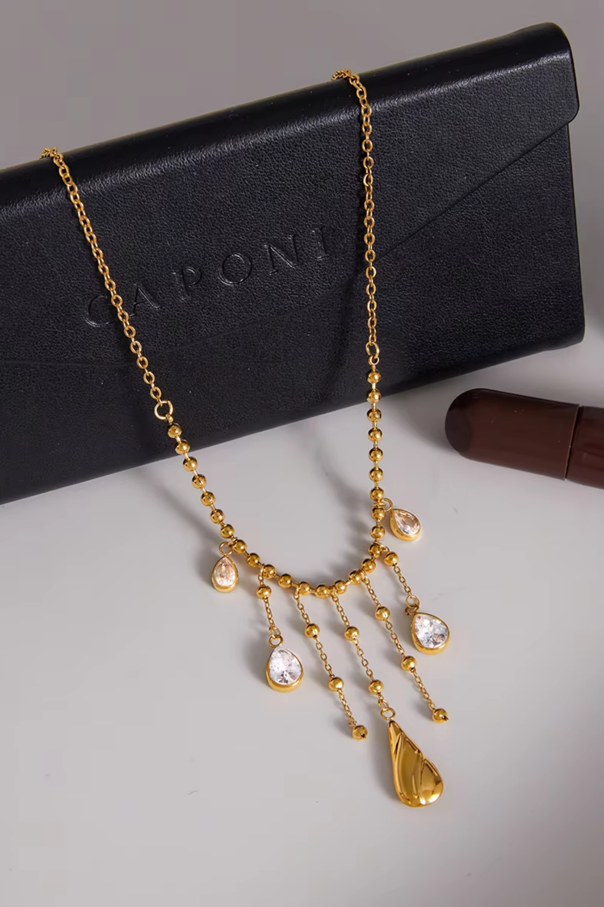 Elara Crystal Drop Necklace
