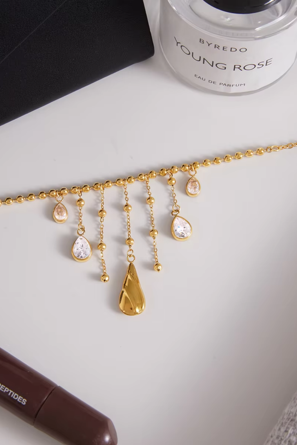 Elara Crystal Drop Necklace