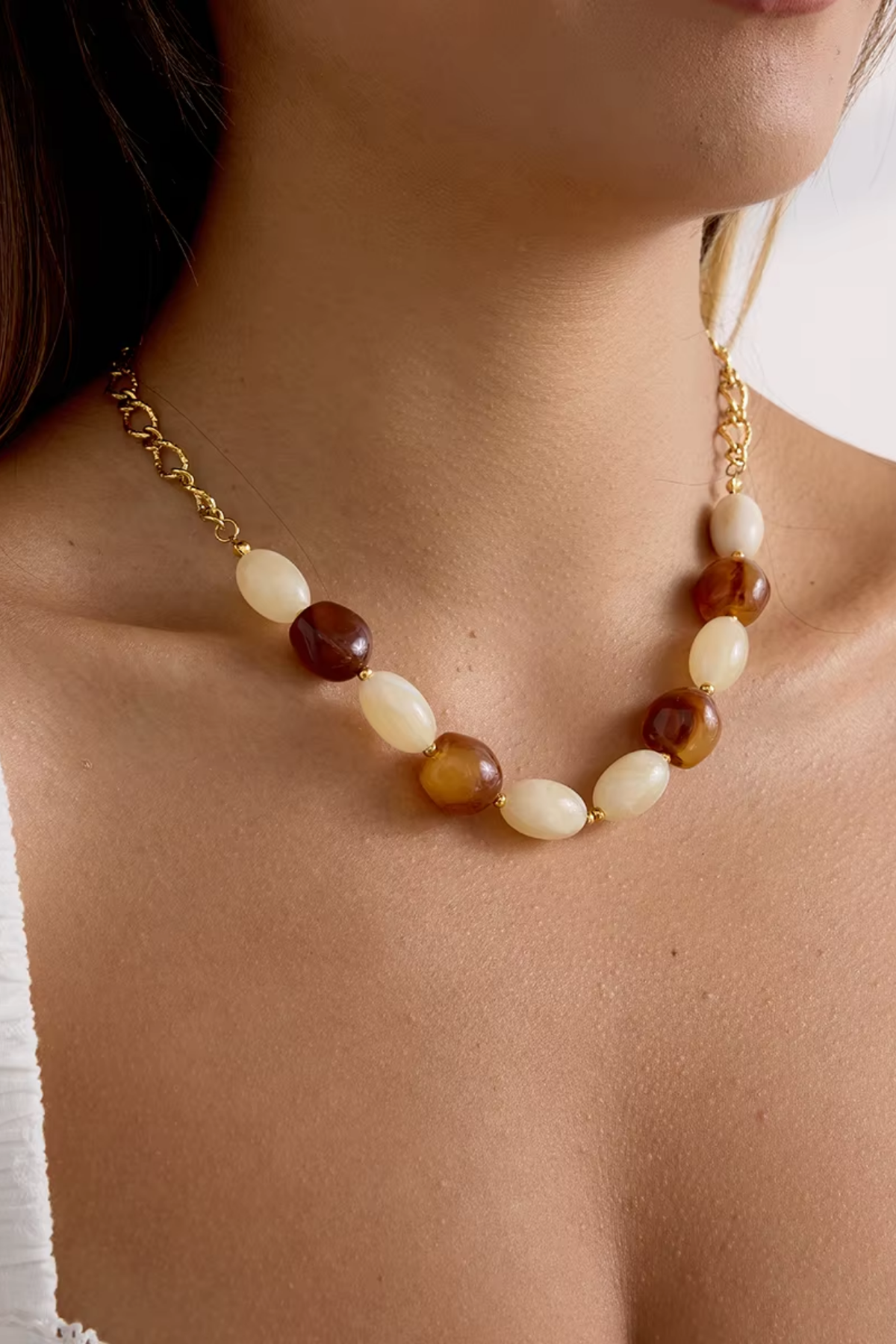 Amber & Ivory Necklace