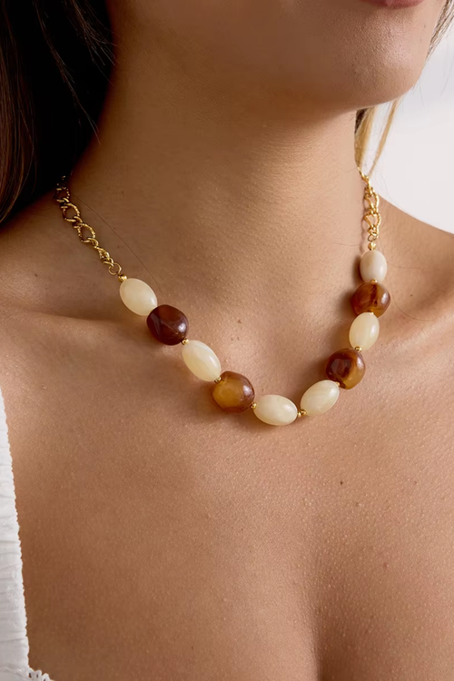 Amber & Ivory Necklace