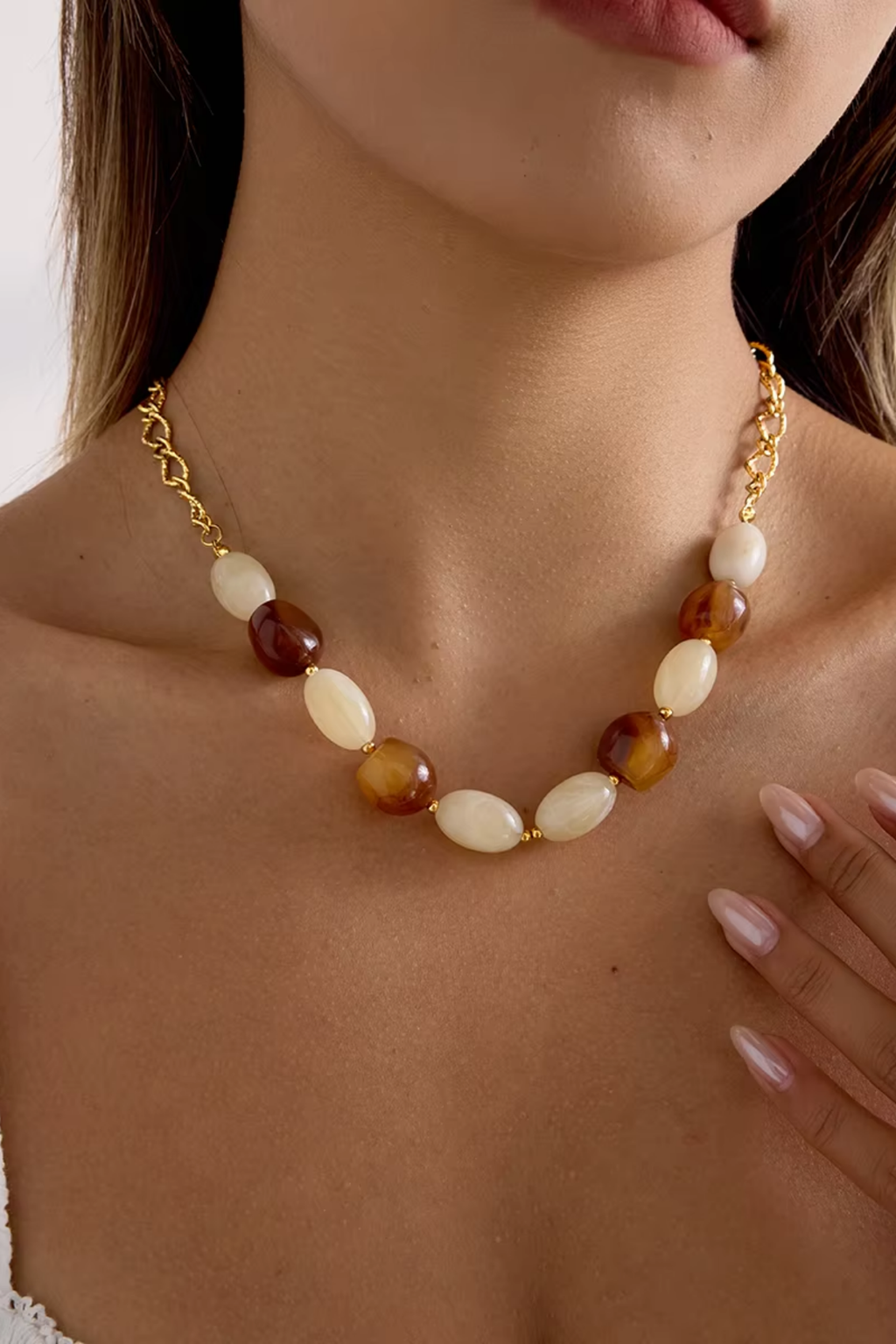 Amber & Ivory Necklace