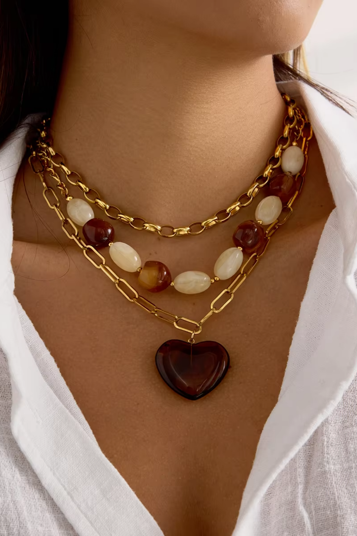 Amber & Ivory Necklace